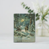 Vintage Kerstmis Feestdagenkaart (Staand voorkant)