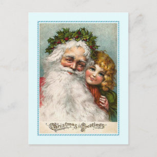 Vintage Kerstmis Feestdagenkaart