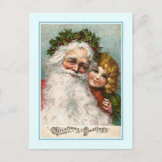 Vintage Kerstmis Feestdagenkaart