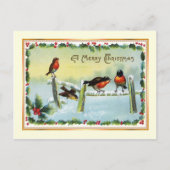 Vintage Kerstmis Feestdagenkaart (Voorkant)