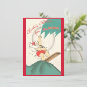 Vintage Kerstmis Florida Santa Feestdagenkaart (Staand voorkant)