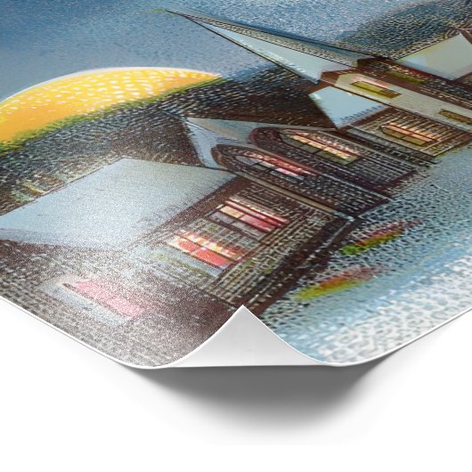 Vintage Kerstmis Foto Afdruk (Hoek)