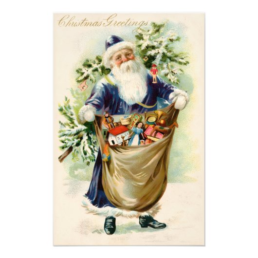 Vintage Kerstmis Foto Afdruk (Voorkant)