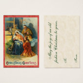 Vintage Kerstmis Geboorte Gift Labels Visitekaartje (Voorkant /achterkant)