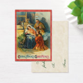Vintage Kerstmis Geboorte Gift Labels Visitekaartje (Bureau)