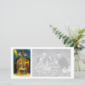 Vintage Kerstmis Geboorte van Jezus Feestdagenkaart (Staand voorkant)