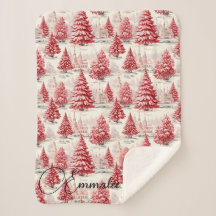 Vintage Kerstmis Gepersonaliseerde Naam Roze & Roo