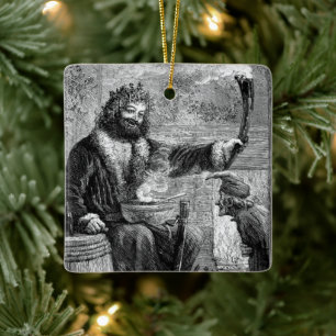 Vintage Kerstmis, Ghost of Christmas Present Keramisch Ornament