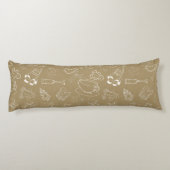 vintage kerstmis Gingerbrood Man en santa Lichaamskussen (Achterkant)