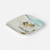 Vintage Kerstmis grappige feestdag Papieren Bordje (Gebogen)