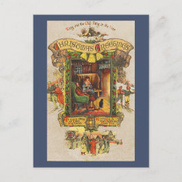 Vintage Kerstmis Groet Briefkaart