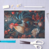 Vintage Kerstmis Haan Decoupage Tissuepapier (Craft)