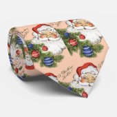 Vintage Kerstmis Hallo! Jolly Santa Claus Stropdas (Opgerold)