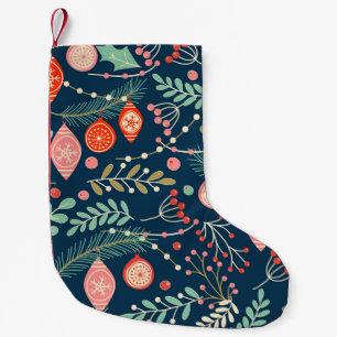 Vintage Kerstmis Hand Getrokken Naadloos Kleine Kerstsok