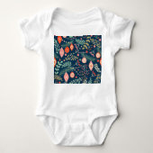 Vintage Kerstmis Hand Getrokken Naadloos Romper (Voorkant)