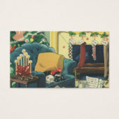 Vintage Kerstmis Hannukah Pets in de Levenszaal Visitekaartjes (Voorkant)
