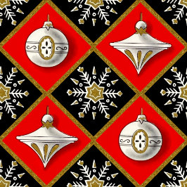 Vintage Kerstmis Harlequin Pattern Cadeaupapier