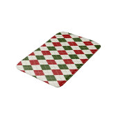 Vintage Kerstmis Harlequin Pset | Bath Mat (Gekanteld)