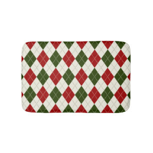 Vintage Kerstmis Harlequin Pset Bath Mat