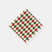 Vintage Kerstmis Harlequin Pset | Napkin Servet (Hoek)