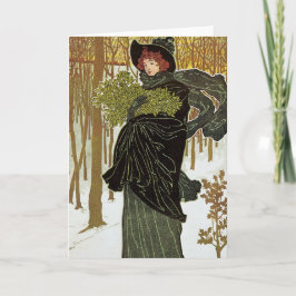 Vintage Kerstmis Hoesje 1895 Feestdagen Kaart