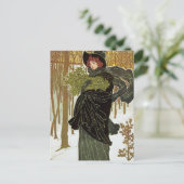 Vintage Kerstmis Hoesje 1895 Feestdagenkaart (Staand voorkant)