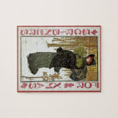 Vintage Kerstmis Hoesje 1895 Legpuzzel (Horizontaal)