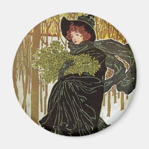 Vintage Kerstmis Hoesje 1895 Magneet