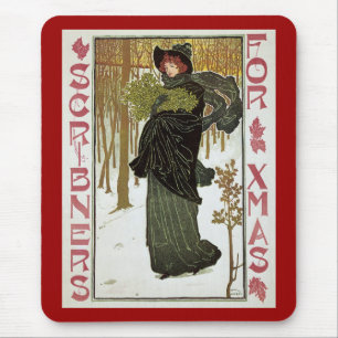 Vintage Kerstmis Hoesje 1895 Muismat