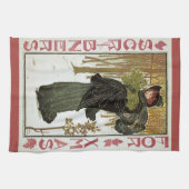 Vintage Kerstmis Hoesje 1895 Theedoek (Horizontaal)