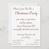 Vintage Kerstmis, Holly en Bessen Uitnodiging (Achterkant)