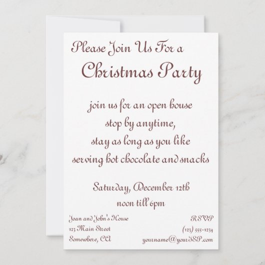 Vintage Kerstmis, Holly en Bessen Uitnodiging (Achterkant)