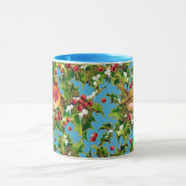 Vintage Kerstmis Holly Faux Gold Pattern Mok (Midden)
