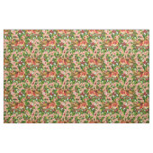 Vintage Kerstmis Holly Faux Gold Pattern Stof (Yard (91,4 cm))