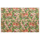 Vintage Kerstmis Holly Faux Gold Pattern Stof (Fat Quarter)