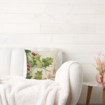 Vintage Kerstmis Holly huisdeur kussen