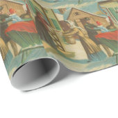 Vintage Kerstmis Homecoming Cadeaupapier (Rol Hoek)