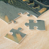 Vintage Kerstmis, Huis met wierpaden in Windows Legpuzzel (Zijkant)