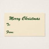 Vintage Kerstmis, Huis met wierpaden in Windows Visitekaartjes (Achterkant)