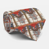 Vintage kerstmis in een raam met sneeuw stropdas (Opgerold)