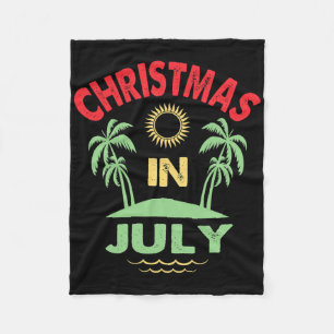 Vintage Kerstmis In Juli Zomer Strandfeest Vrouwen Fleece Deken