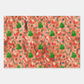 Vintage Kerstmis Inpakpapier Vel (Voorkant 3)