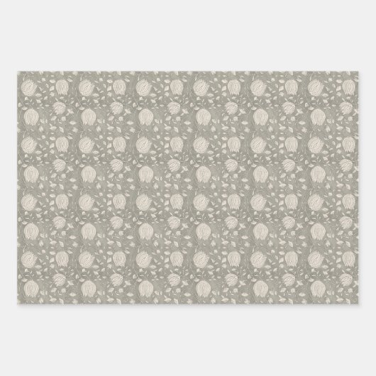 Vintage Kerstmis Inpakpapier Vel (Voorkant)