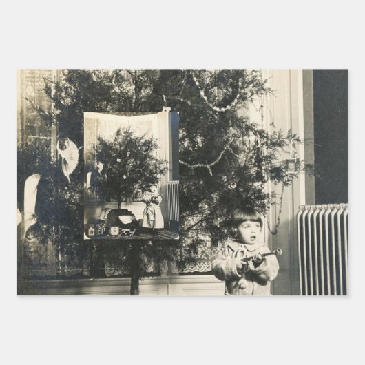 Vintage Kerstmis Inpakpapier Vel (Voorkant 3)