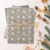 Vintage Kerstmis Inpakpapier Vel