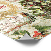 Vintage Kerstmis is het seizoen Poster (Hoek)