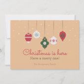 Vintage Kerstmis is hier Niet-foto Holiday Kaart (Voorkant)