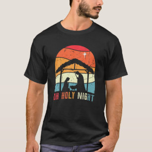 Vintage Kerstmis Jezus True Story Natitivity Scene T-shirt