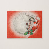 Vintage Kerstmis, Jolly Retro 50s Santa Claus Legpuzzel (Horizontaal)