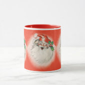 Vintage Kerstmis, Jolly Retro 50s Santa Claus Mok (Midden)